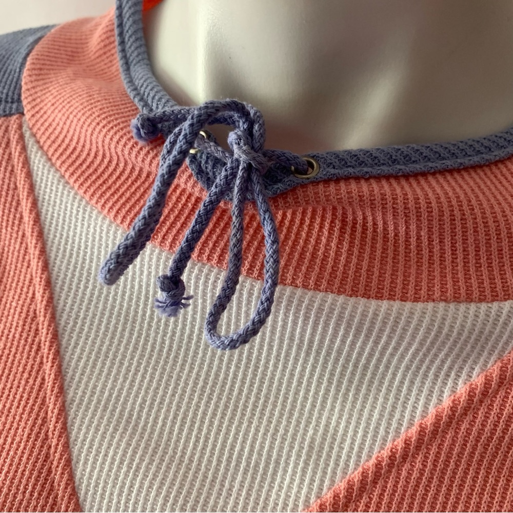 v i n t a g e :: Sporty Slouchy Ribbed Colorblock Sweatshirt NOS - Picture 7 of 13